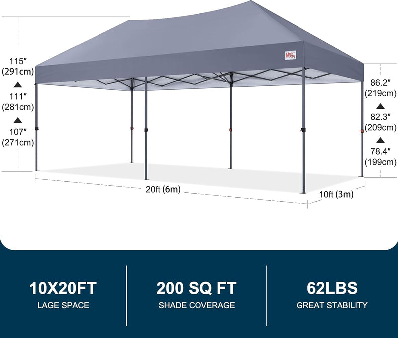 Load image into Gallery viewer, MASTERCANOPY Durable Pop Up Canopy Tent 10x20
