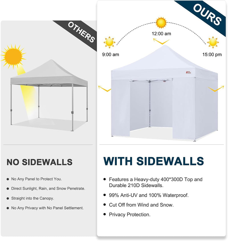 Load image into Gallery viewer, Mastercanopy Core-35 Premium Heavy Duty Instant Canopy Tent with Sidewalls - 10x10, 10x15, 10x20
