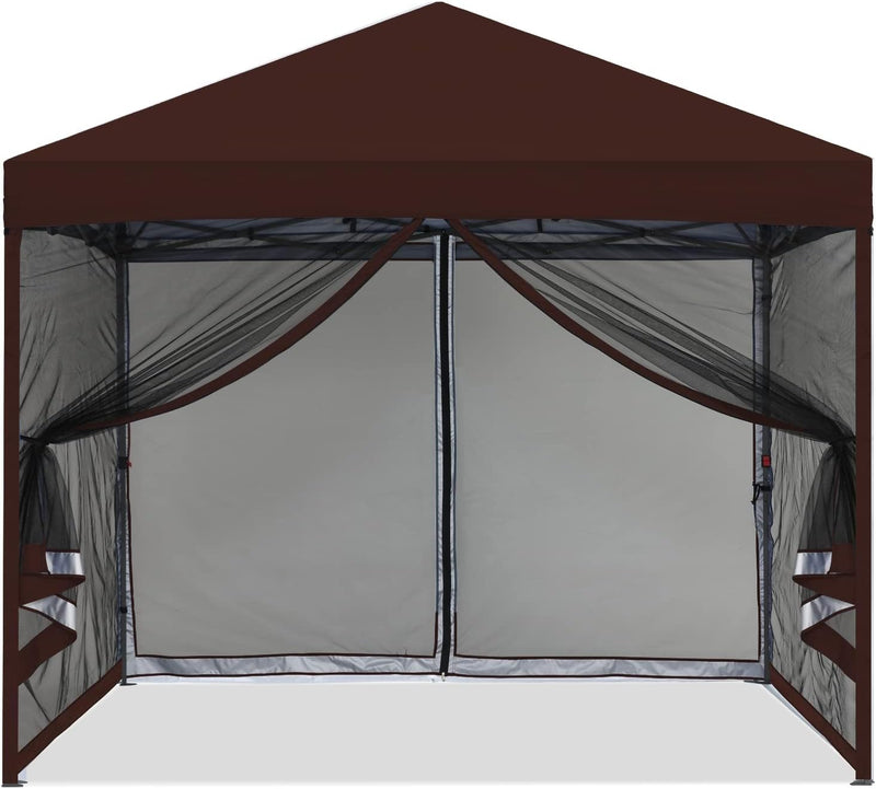 Load image into Gallery viewer, Leisure Sports Pop-Up Easy Setup Outdoor Canopy Tent with Netting Screen Walls - 8x8, 10x10
