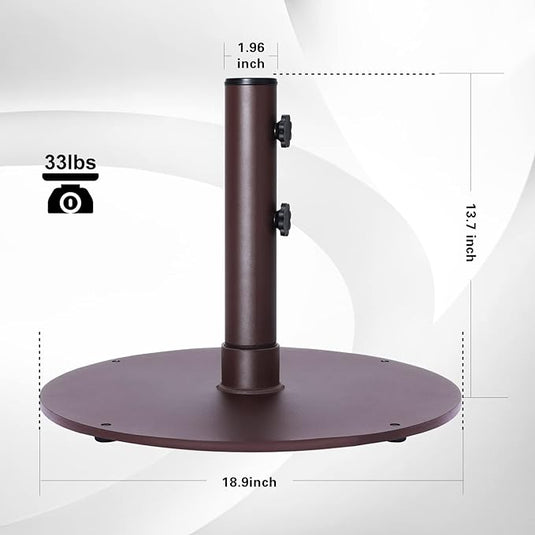 Umbrella Stand Outdoor Base Weight,Steel Plate Stand 34lb for Patio Umbrella