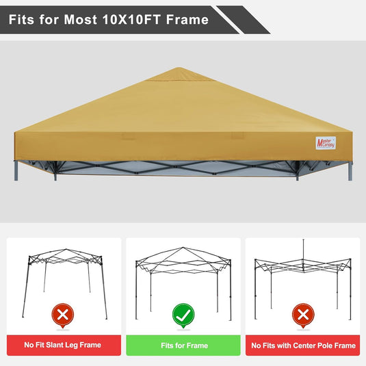 8x8/10x10 Replacement Pop Up Canopy Top for Durable Pop-up Canopy