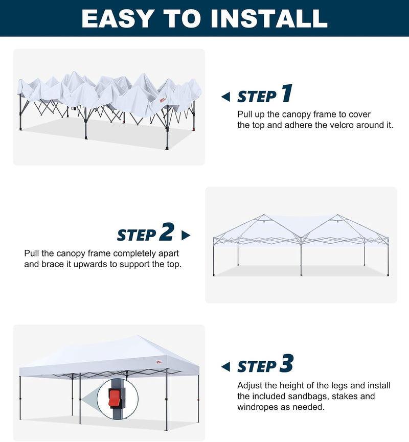 Load image into Gallery viewer, MASTERCANOPY Durable Pop Up Canopy Tent 10x20
