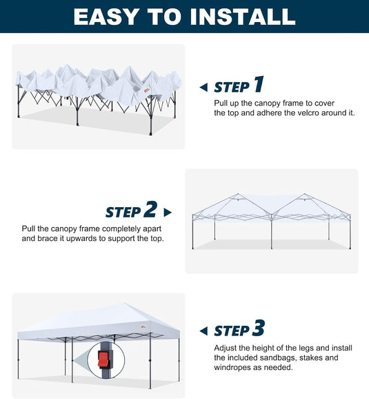 MASTERCANOPY Durable Pop Up Canopy Tent 10x20