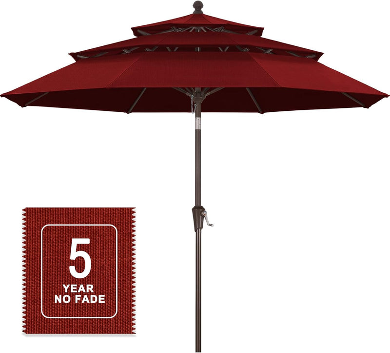 Load image into Gallery viewer, MASTERCANOPY 9ft 3-Tier Olefin Patio Umbrella 5-Year-Non-Fading
