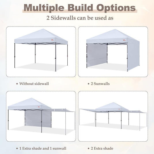 MASTERCANOPY 10x10 Pop-Up Canopy Tent with Two Shelters