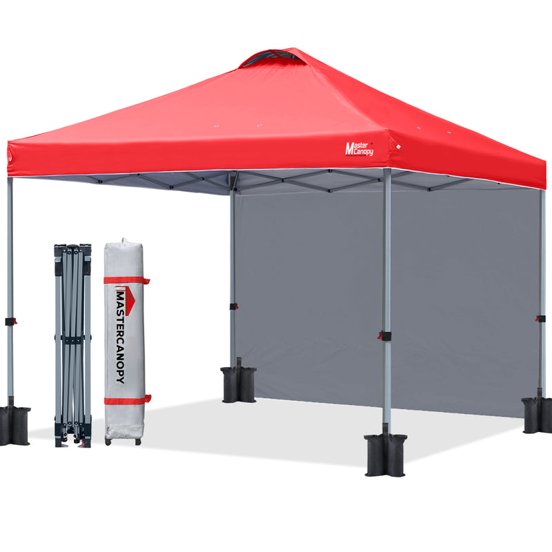 Load image into Gallery viewer, Leisure Sports Durable Ez Pop-Up Canopy Tent with One Sidewall - 8x8, 10x10, 12x12
