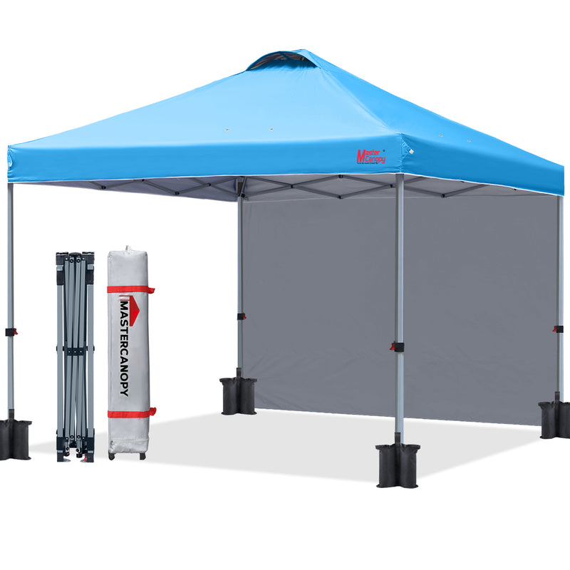 Load image into Gallery viewer, Leisure Sports Durable Ez Pop-Up Canopy Tent with One Sidewall - 8x8, 10x10, 12x12
