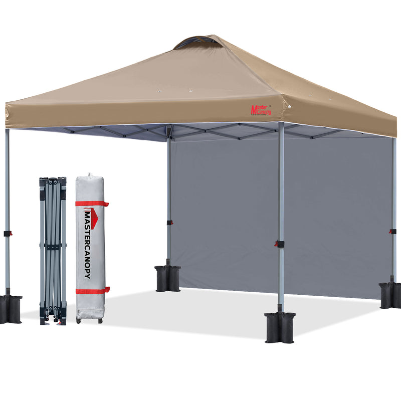 Load image into Gallery viewer, Leisure Sports Durable Ez Pop-Up Canopy Tent with One Sidewall - 8x8, 10x10, 12x12
