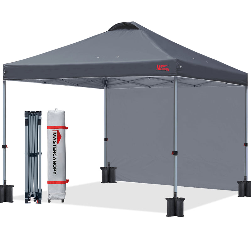 Load image into Gallery viewer, Leisure Sports Durable Ez Pop-Up Canopy Tent with One Sidewall - 8x8, 10x10, 12x12
