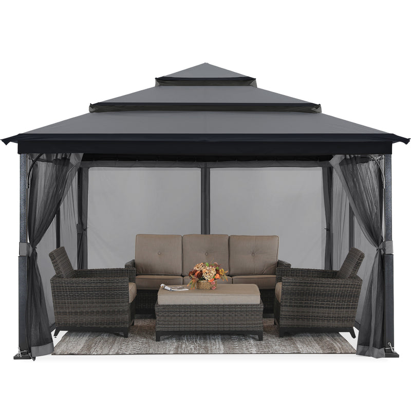 Load image into Gallery viewer, 12x12 Soft Top Outdoor Garden Patio Gazebo with Mosquito Netting
