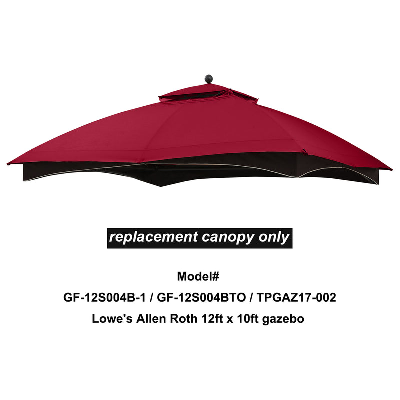 Load image into Gallery viewer, MASTERCANOPY Replacement Canopy Top for Lowe's Allen Roth 10x12 Gazebo #GF-12S004B-1

