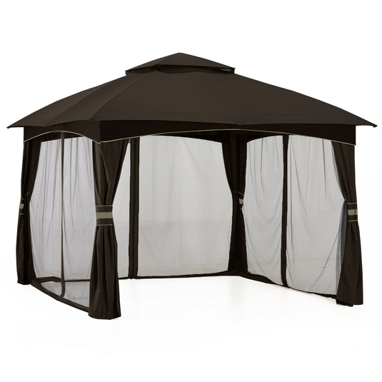 8x8/10x10/10x12 Outdoor Patio Garden Gazebo with Steel Farme and Netting Walls