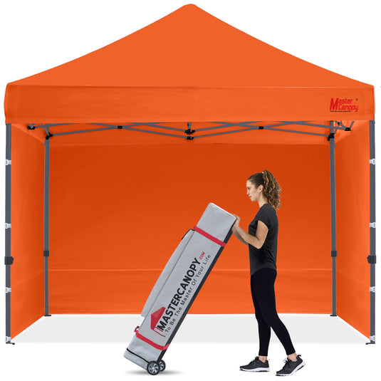 Leisure Sports- 8x8/10x10/12x12 Easy Pop-up Canopy Tent with Sidewalls