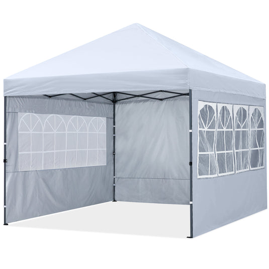 Leisure Sports 10x10/10x20 Pop Up Canopy Tent with Church Window Sidewalls