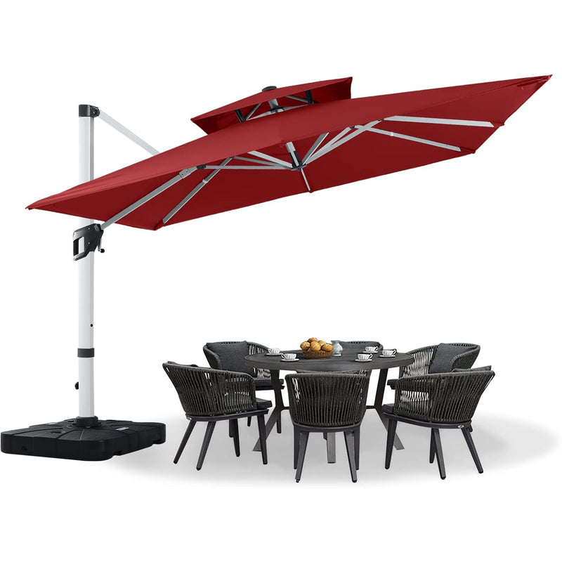 Load image into Gallery viewer, MASTERCANOPY Cantilever Patio Umbrella  Square Hanging with Double Layer Top
