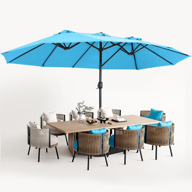 Load image into Gallery viewer, 15FT Patio Outdoor Umbrella Double Sided Large Umbrella
