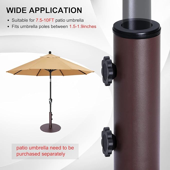 Load image into Gallery viewer, Umbrella Stand Outdoor Base Weight,Steel Plate Stand 34lb for Patio Umbrella
