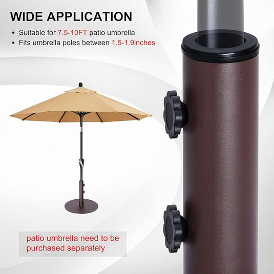 Umbrella Stand Outdoor Base Weight, Steel Plate Stand for Patio Umbrella