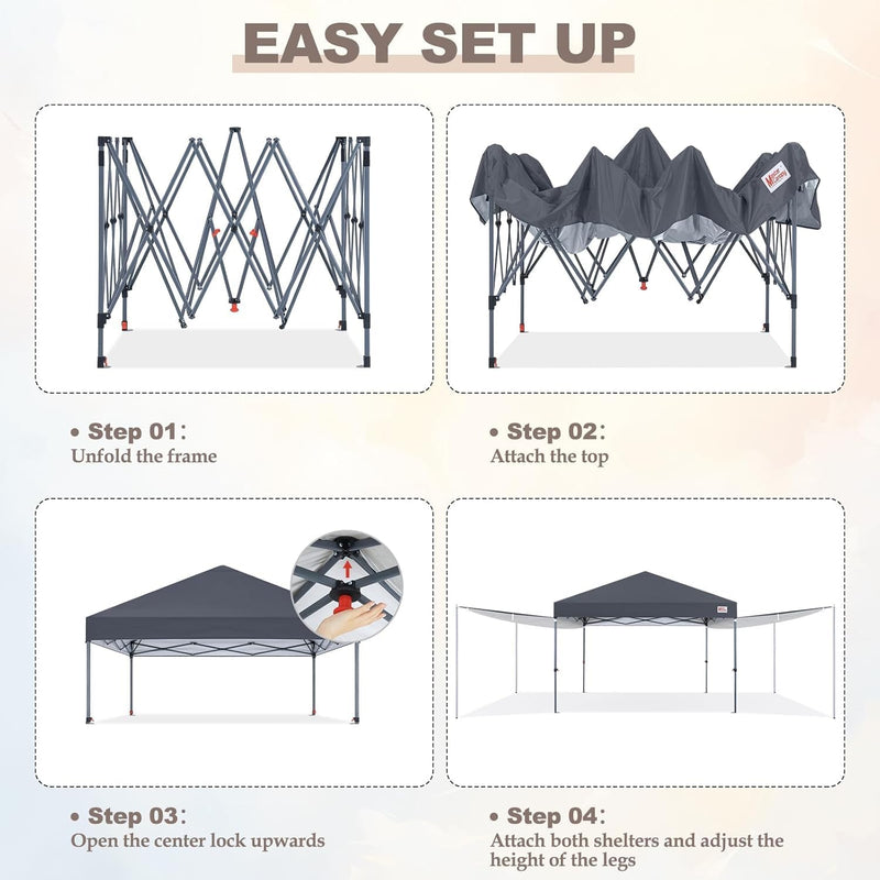 Load image into Gallery viewer, MASTERCANOPY 10x10 Pop-Up Canopy Tent with Two Shelters
