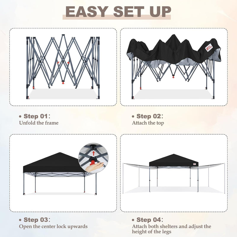 Load image into Gallery viewer, MASTERCANOPY 10x10 Pop-Up Canopy Tent with Two Shelters
