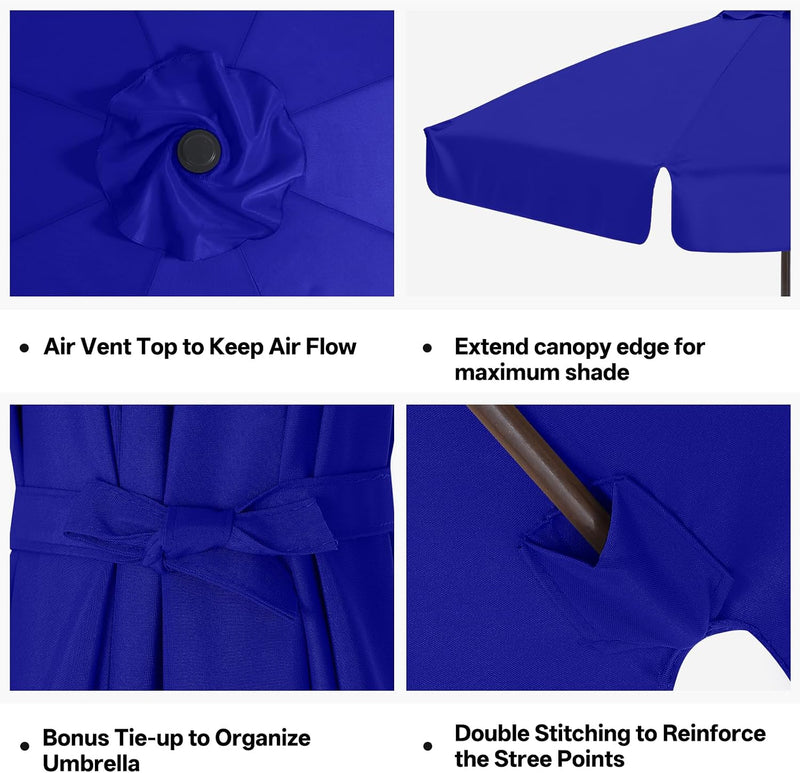 Load image into Gallery viewer, MASTERCANOPY Valance Patio Umbrella 6 Ribs 8 Ribs Replacement Top Only
