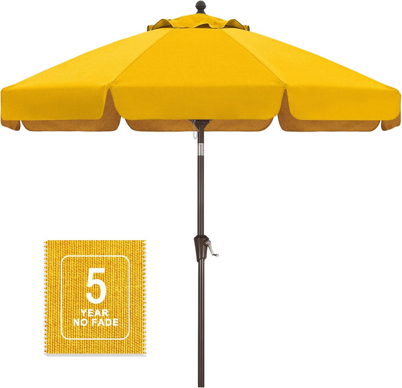 MASTERCANOPY 9FT Olefin Valance Patio Umbrella 5-Year-Non-Fading 8 Fib