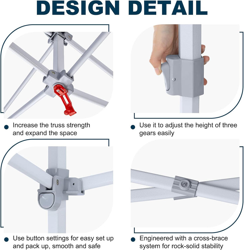 Load image into Gallery viewer, Mastercanopy Core-35 Premium Heavy Duty Instant Canopy Tent with Sidewalls - 10x10, 10x15, 10x20
