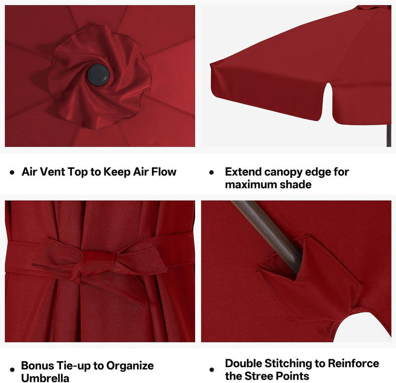 Load image into Gallery viewer, MASTERCANOPY Valance Patio Umbrella 6 Ribs 8 Ribs Replacement Top Only
