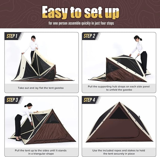 MASTERCANOPY 7x7 Portable Screen House Room Pop up Gazebo Outdoor Camping Tent