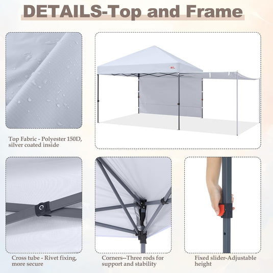 MASTERCANOPY 10x10 Pop Up Canopy Tent with 2 Shelters
