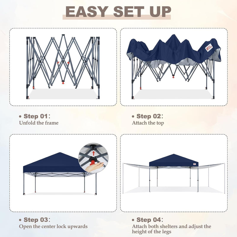 Load image into Gallery viewer, MASTERCANOPY 10x10 Pop-Up Canopy Tent with Two Shelters
