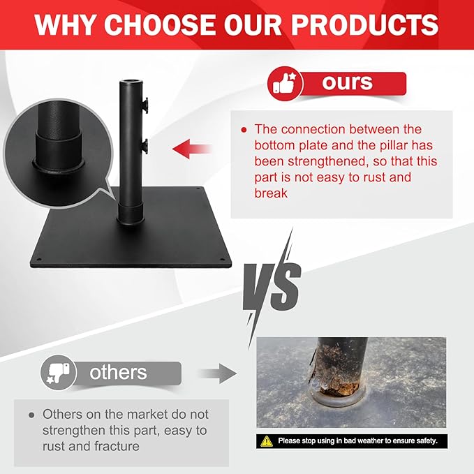 Load image into Gallery viewer, Umbrella Stand Outdoor Base Weight, Steel Plate Stand for Patio Umbrella

