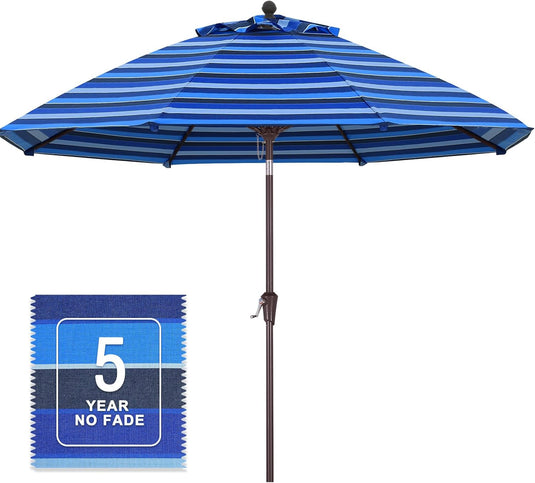 MASTERCANOPY Olefin 5-Year-Non-Fading 9ft Patio Outdoor Table Umbrella 8 Ribs