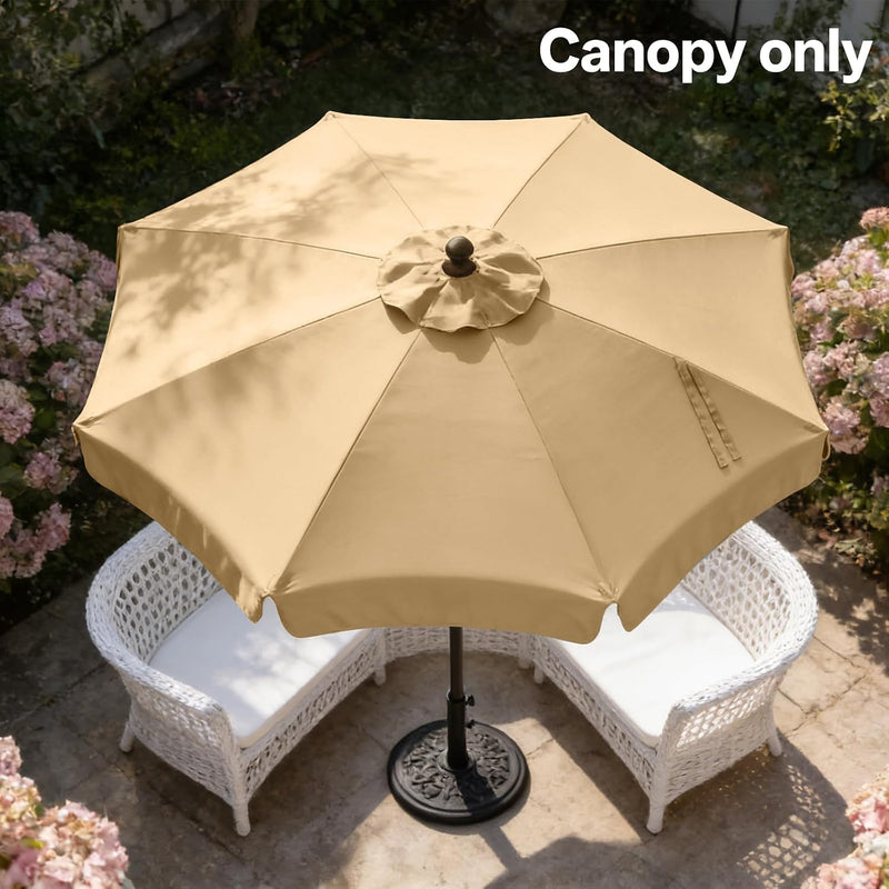 Load image into Gallery viewer, MASTERCANOPY Valance Patio Umbrella 6 Ribs 8 Ribs Replacement Top Only
