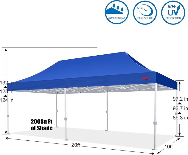 Load image into Gallery viewer, Mastercanopy Core-35 Premium Heavy Duty Instant Canopy Tent - 10x10, 10x15, 10x20
