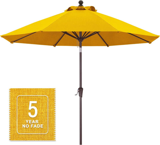 MASTERCANOPY Olefin 5-Year-Non-Fading 9ft Patio Outdoor Table Umbrella 8 Ribs