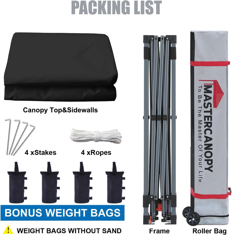 Load image into Gallery viewer, Leisure Sports Easy Pop-Up Canopy Tent with Sidewalls - 8x8, 10x10, 12x12
