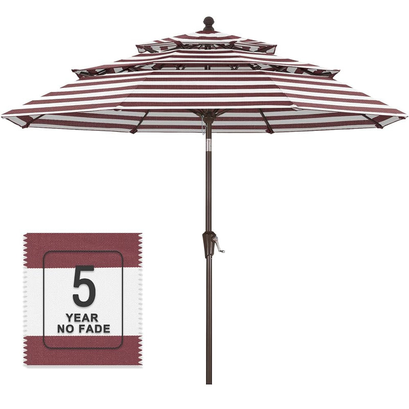 Load image into Gallery viewer, MASTERCANOPY 9ft 3-Tier Olefin Patio Umbrella 5-Year-Non-Fading
