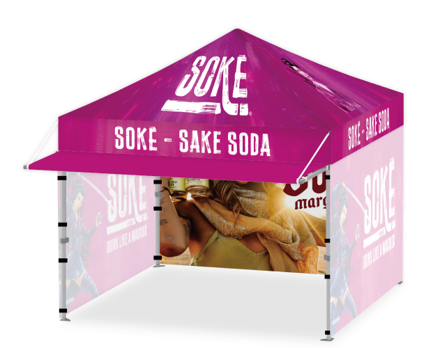 Mastercanopy Lite-30 Commercial 10x10 Custom Canopy Tent with Awning ...