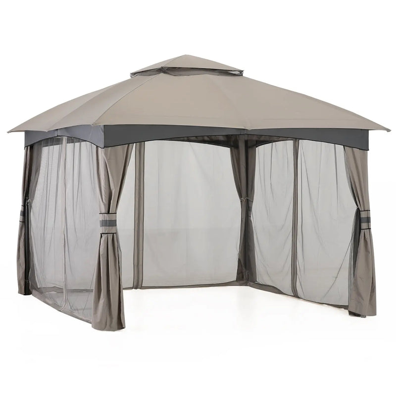 Load image into Gallery viewer, 8x8/10x10/10x12 Outdoor Patio Garden Gazebo with Steel Farme and Netting Walls
