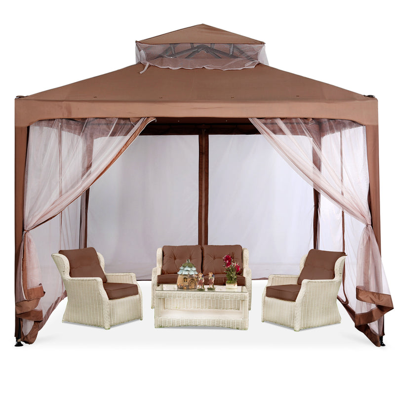 Load image into Gallery viewer, 10x10 Outdoor Patio Pop up Gazebo with Netting Walls

