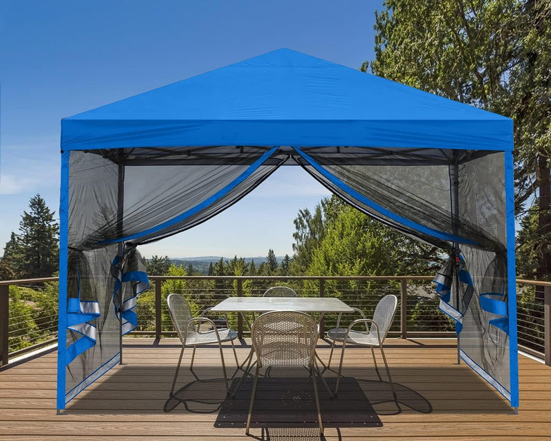 Load image into Gallery viewer, Leisure Sports Pop-Up Easy Setup Outdoor Canopy Tent with Netting Screen Walls - 8x8, 10x10
