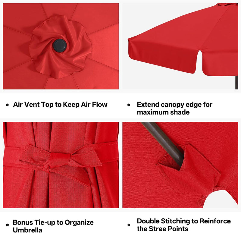 Load image into Gallery viewer, MASTERCANOPY Valance Patio Umbrella 6 Ribs 8 Ribs Replacement Top Only
