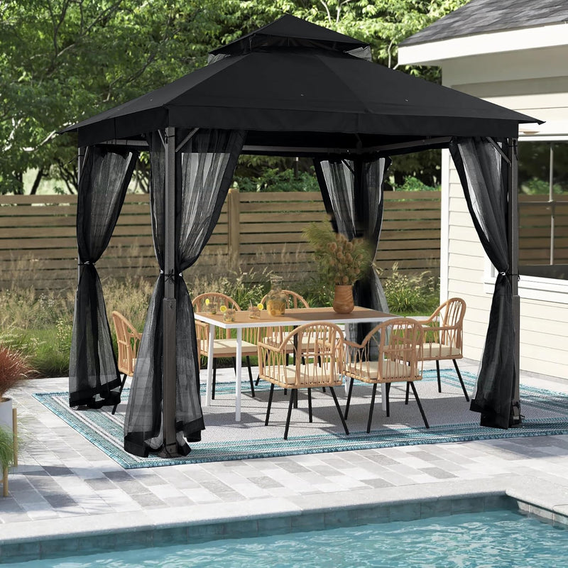 Load image into Gallery viewer, MASTERCANOPY Outdoor Patio Gazebo with Mosquito Netting 9x9, 11x11
