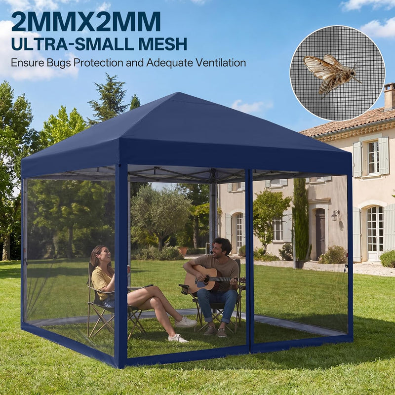 Load image into Gallery viewer, Leisure Sports Pop-Up Easy Setup Outdoor Canopy Tent with Netting Screen Walls - 8x8, 10x10
