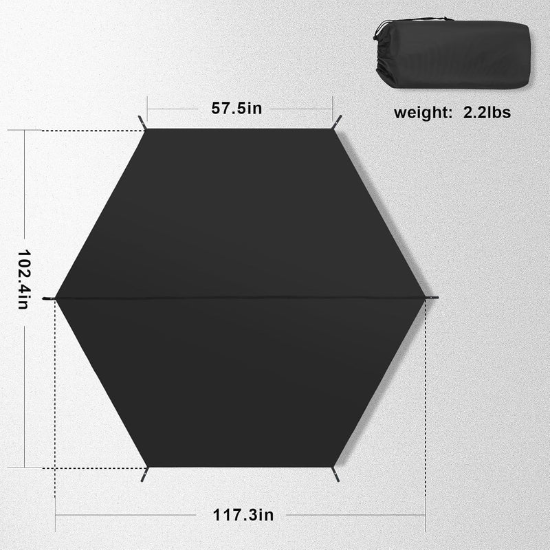 Load image into Gallery viewer, MASTERCANOPY Hexagonal Camping Tent Footprint 10x10
