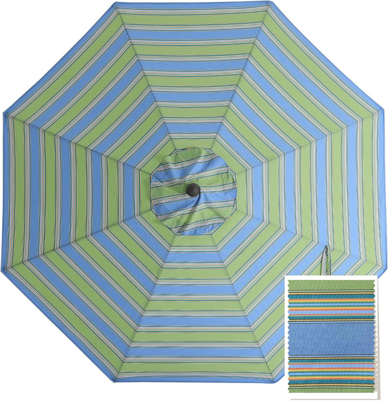9FT Patio Umbrella Replacement Canopy for 8 Ribs 5-Year-Non-Fading Olefin