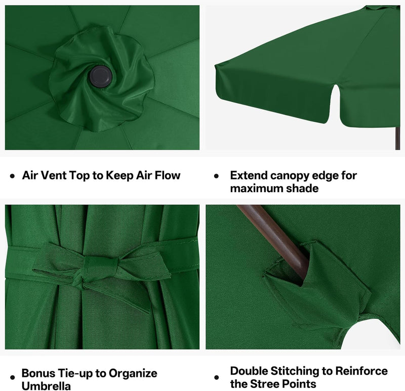 Load image into Gallery viewer, MASTERCANOPY Valance Patio Umbrella 6 Ribs 8 Ribs Replacement Top Only
