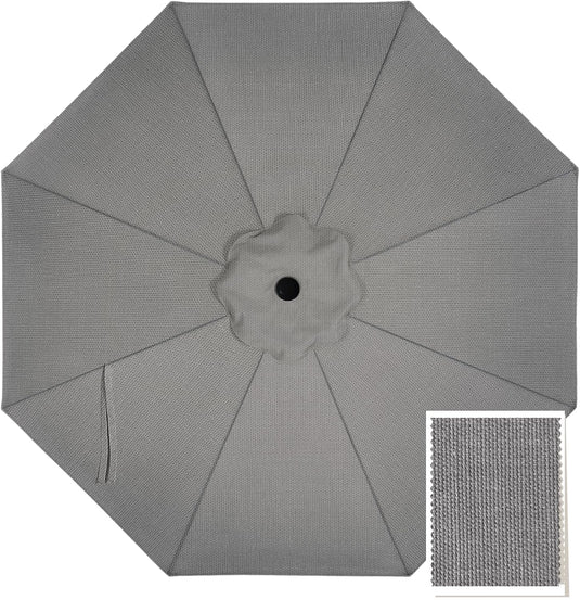 9FT Patio Umbrella Replacement Canopy for 8 Ribs 5-Year-Non-Fading Olefin