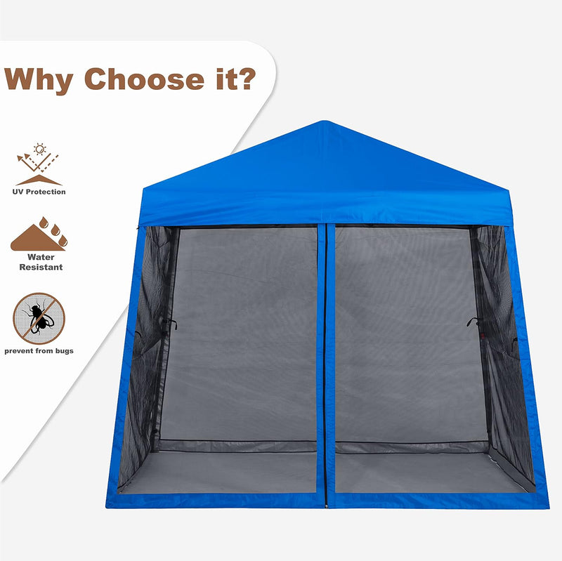 Load image into Gallery viewer, Leisure Sports Stable Pop-Up Canopy Tent with Mosquito Netting - 8x8, 10x10, 11x11
